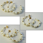 Wholesale Pearl & Bead Earrings Beautiful Pearl & bead earrings, 1 1/4" wide. Comes in assorted sizes & styles. (1 dozen minimum)