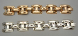 Large Open Link Chain Bracelets, Gold or Silver Plated