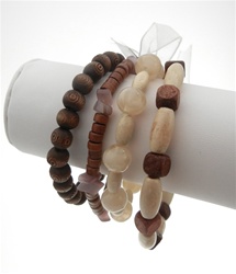 Vetta 4 row beaded stretch Bracelets