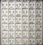 Carded Pierced Earring (Easel Back) Display - 36 sets - Assorted Crystal Stud Earrings Gold Plated