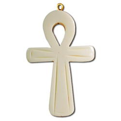 Genuine Bone Cross Charm