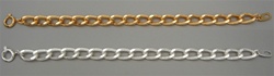 Textured Open Link Chain Bracelet, Silver or Gold Plated