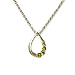 Gold & Peridot Necklace Pendant