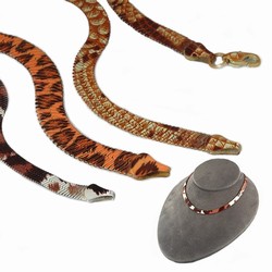 Snake print snake style necklace