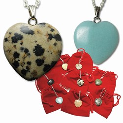 Stone Heart Necklaces